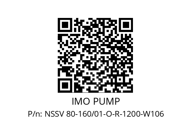   IMO PUMP NSSV 80-160/01-O-R-1200-W106