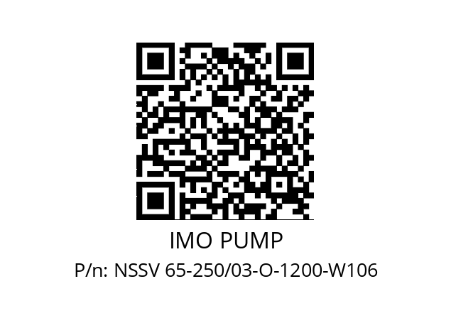   IMO PUMP NSSV 65-250/03-O-1200-W106