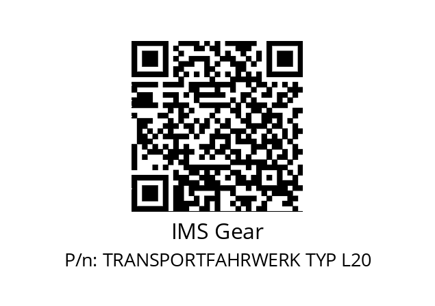   IMS Gear TRANSPORTFAHRWERK TYP L20