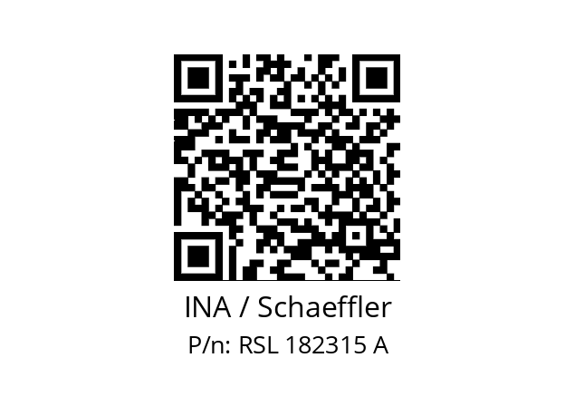   INA / Schaeffler RSL 182315 A