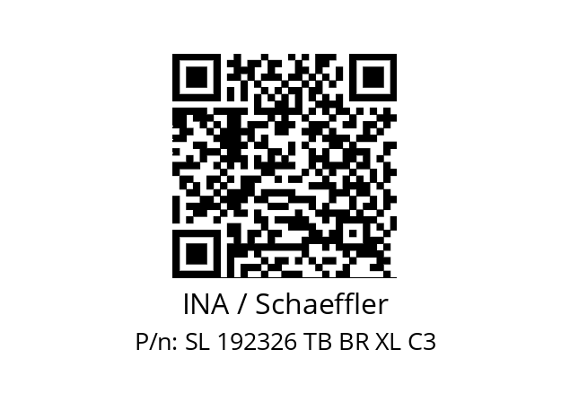   INA / Schaeffler SL 192326 TB BR XL C3