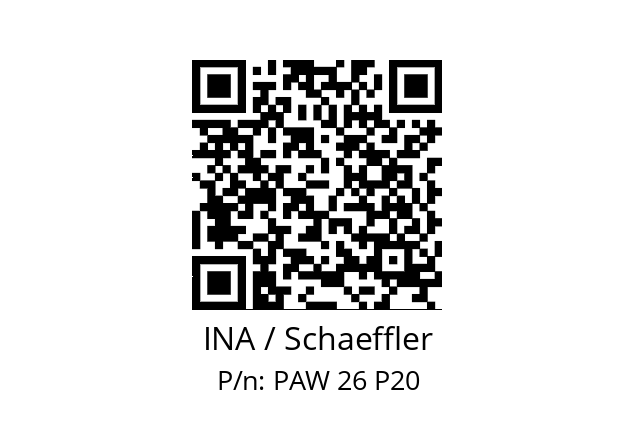   INA / Schaeffler PAW 26 P20