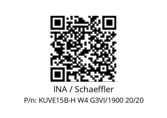   INA / Schaeffler KUVE15B-H W4 G3VI/1900 20/20