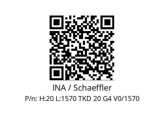   INA / Schaeffler H:20 L:1570 TKD 20 G4 V0/1570