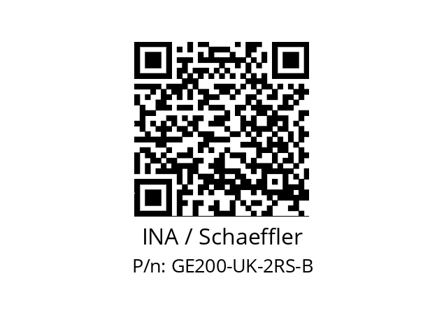   INA / Schaeffler GE200-UK-2RS-B