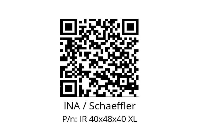   INA / Schaeffler IR 40x48x40 XL