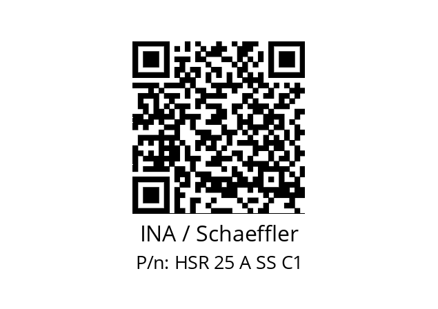   INA / Schaeffler HSR 25 A SS C1