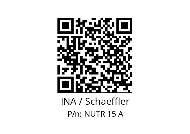   INA / Schaeffler NUTR 15 A