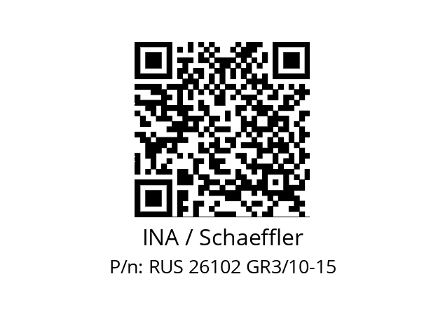   INA / Schaeffler RUS 26102 GR3/10-15