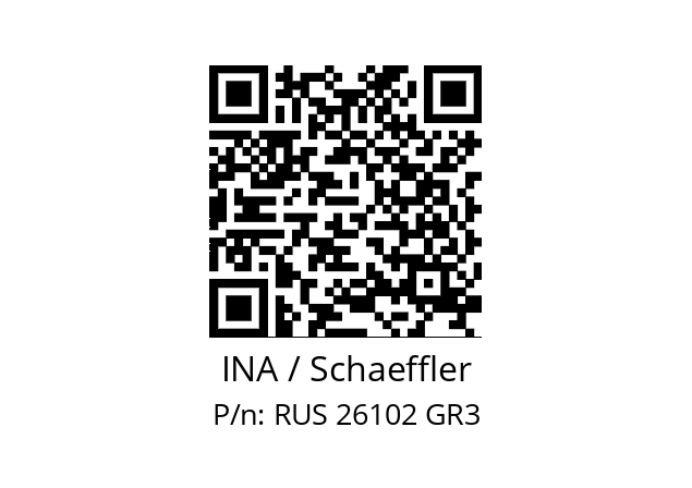   INA / Schaeffler RUS 26102 GR3