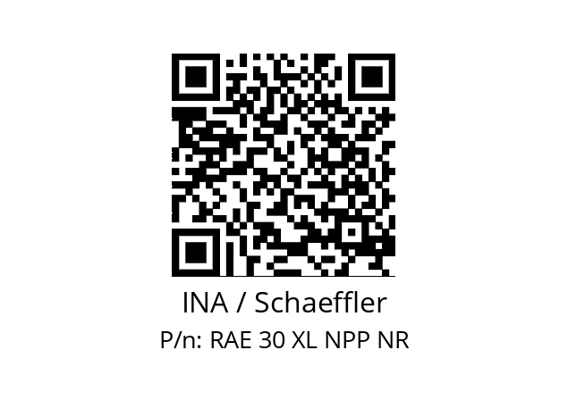   INA / Schaeffler RAE 30 XL NPP NR