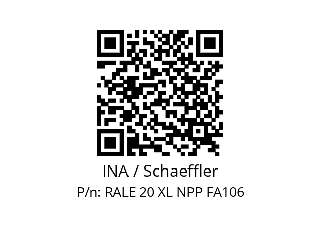   INA / Schaeffler RALE 20 XL NPP FA106