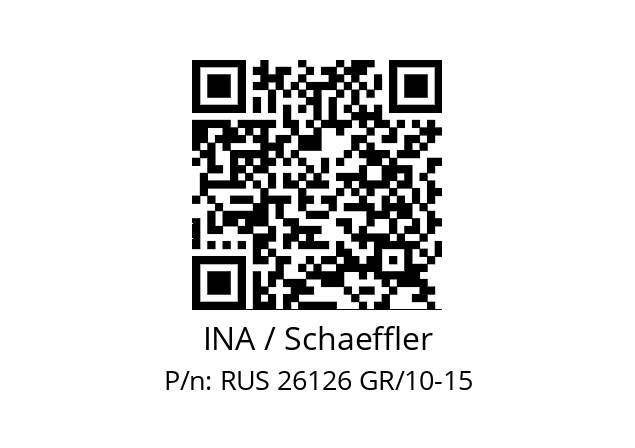   INA / Schaeffler RUS 26126 GR/10-15