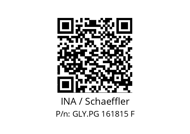   INA / Schaeffler GLY.PG 161815 F