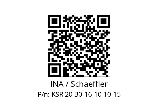   INA / Schaeffler KSR 20 B0-16-10-10-15