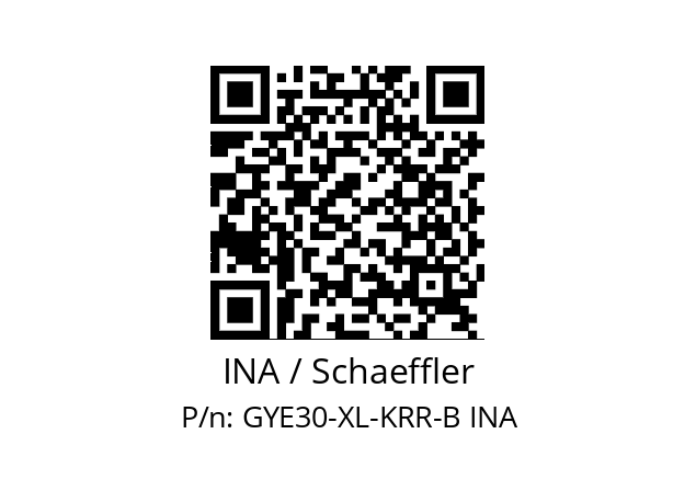   INA / Schaeffler GYE30-XL-KRR-B INA