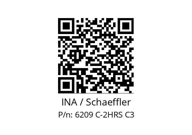   INA / Schaeffler 6209 C-2HRS C3