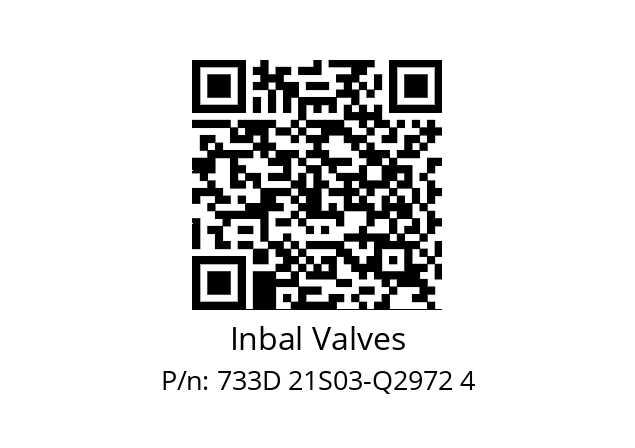   Inbal Valves 733D 21S03-Q2972 4