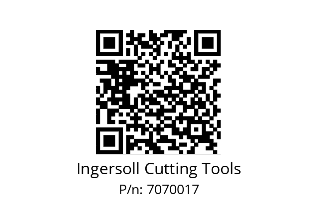   Ingersoll Cutting Tools 7070017