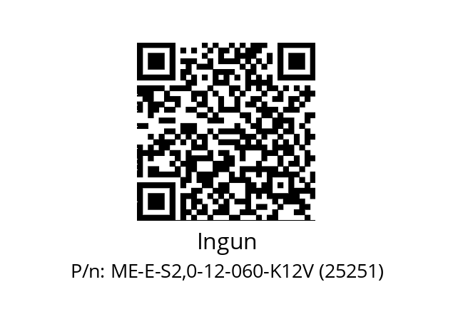   Ingun ME-E-S2,0-12-060-K12V (25251)