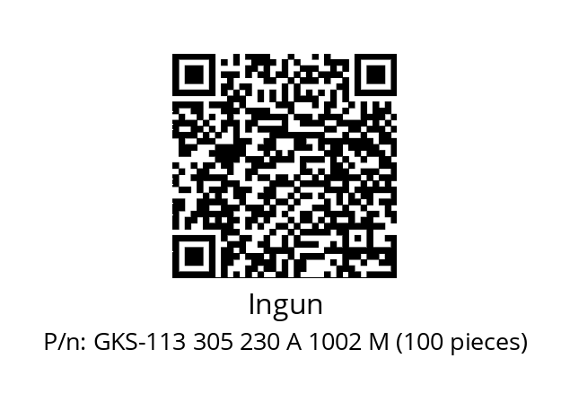   Ingun GKS-113 305 230 A 1002 M (100 pieces)