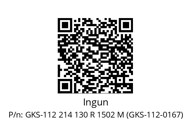   Ingun GKS-112 214 130 R 1502 M (GKS-112-0167)