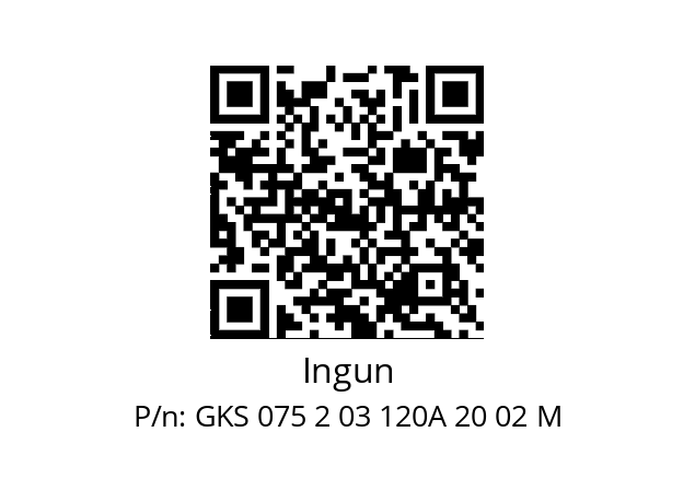   Ingun GKS 075 2 03 120A 20 02 M