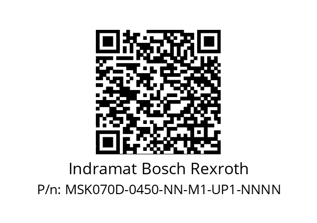   Indramat Bosch Rexroth MSK070D-0450-NN-M1-UP1-NNNN