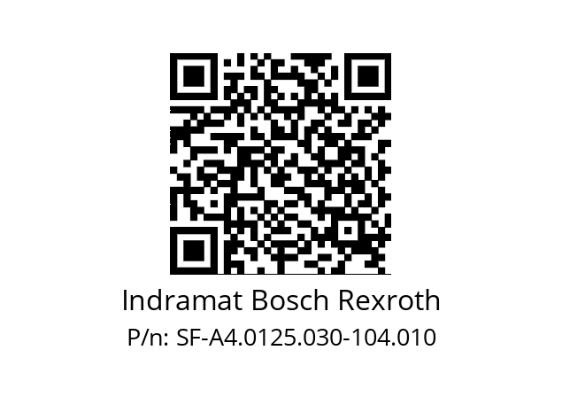   Indramat Bosch Rexroth SF-A4.0125.030-104.010