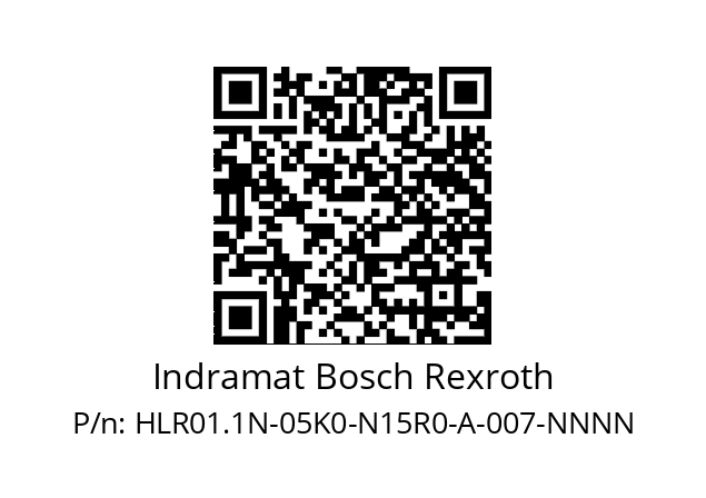   Indramat Bosch Rexroth HLR01.1N-05K0-N15R0-A-007-NNNN