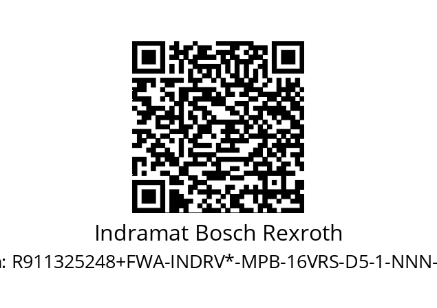   Indramat Bosch Rexroth R911325248+FWA-INDRV*-MPB-16VRS-D5-1-NNN-NN