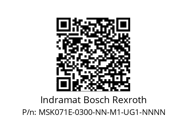   Indramat Bosch Rexroth MSK071E-0300-NN-M1-UG1-NNNN