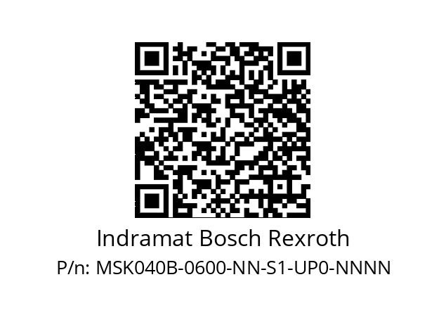   Indramat Bosch Rexroth MSK040B-0600-NN-S1-UP0-NNNN