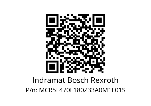   Indramat Bosch Rexroth MCR5F470F180Z33A0M1L01S