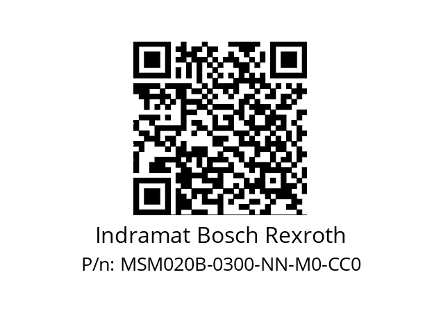   Indramat Bosch Rexroth MSM020B-0300-NN-M0-CC0