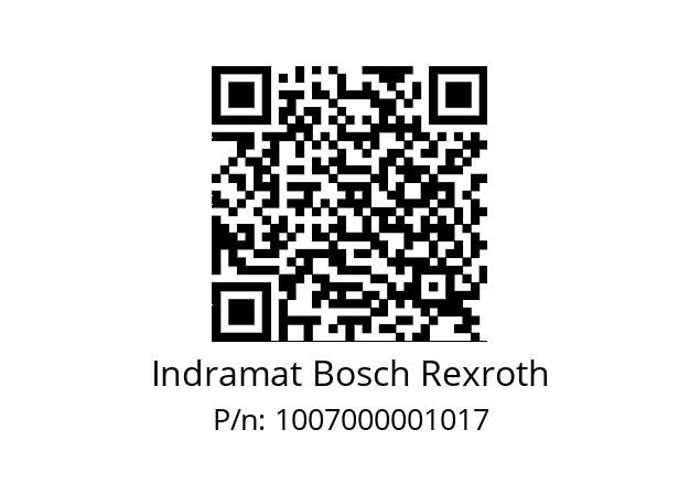   Indramat Bosch Rexroth 1007000001017