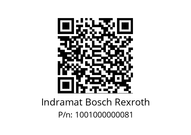   Indramat Bosch Rexroth 1001000000081