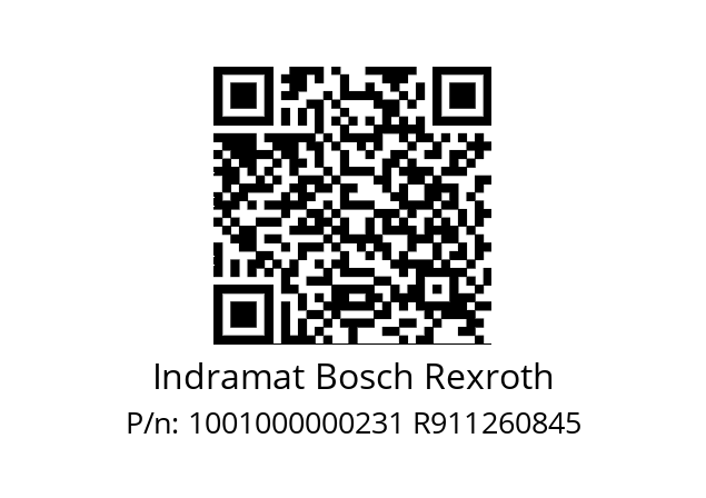   Indramat Bosch Rexroth 1001000000231 R911260845