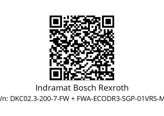   Indramat Bosch Rexroth DKC02.3-200-7-FW + FWA-ECODR3-SGP-01VRS-MS