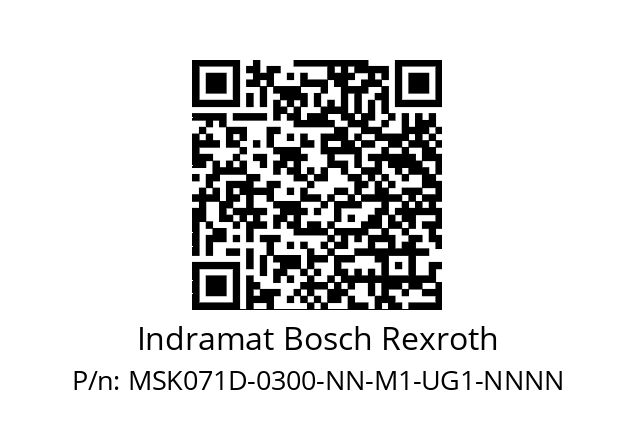   Indramat Bosch Rexroth MSK071D-0300-NN-M1-UG1-NNNN