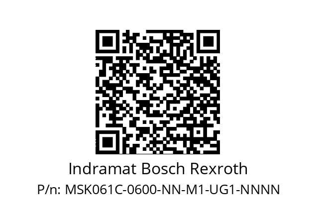   Indramat Bosch Rexroth MSK061C-0600-NN-M1-UG1-NNNN