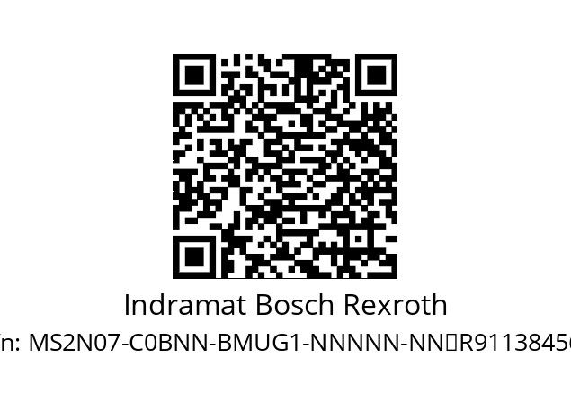   Indramat Bosch Rexroth MS2N07-C0BNN-BMUG1-NNNNN-NN	R911384560