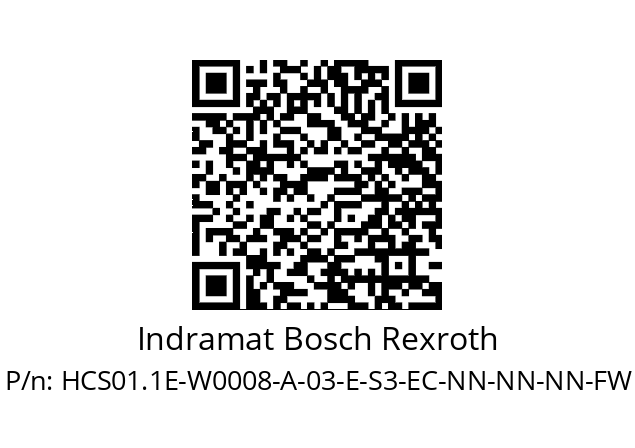   Indramat Bosch Rexroth HCS01.1E-W0008-A-03-E-S3-EC-NN-NN-NN-FW