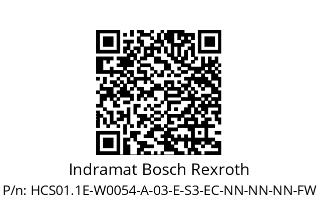   Indramat Bosch Rexroth HCS01.1E-W0054-A-03-E-S3-EC-NN-NN-NN-FW