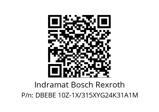   Indramat Bosch Rexroth DBEBE 10Z-1X/315XYG24K31A1M