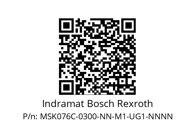   Indramat Bosch Rexroth MSK076C-0300-NN-M1-UG1-NNNN