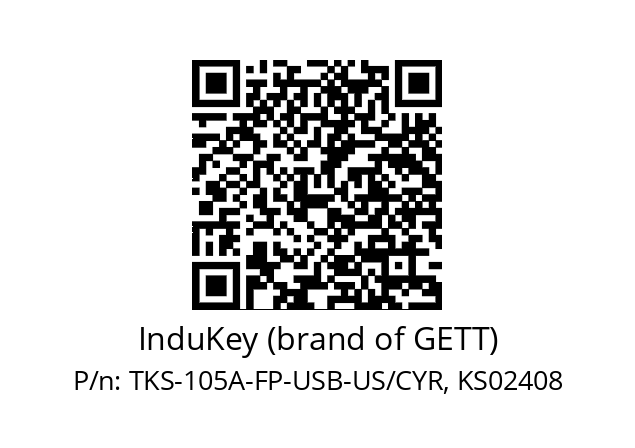   InduKey (brand of GETT) TKS-105A-FP-USB-US/CYR, KS02408