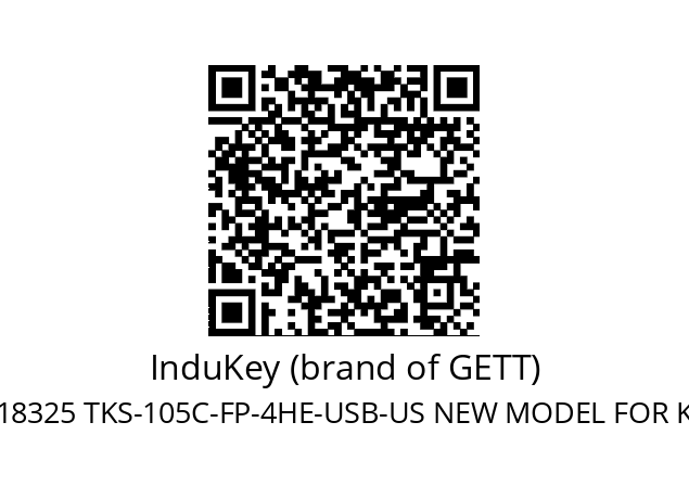   InduKey (brand of GETT) KS18325 TKS-105C-FP-4HE-USB-US NEW MODEL FOR KS09457