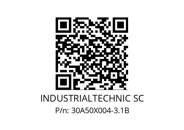   INDUSTRIALTECHNIC SC 30A50X004-3.1B