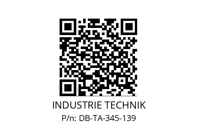   INDUSTRIE TECHNIK DB-TA-345-139